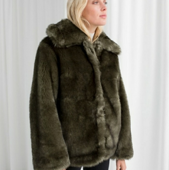 short faux shearling jacket